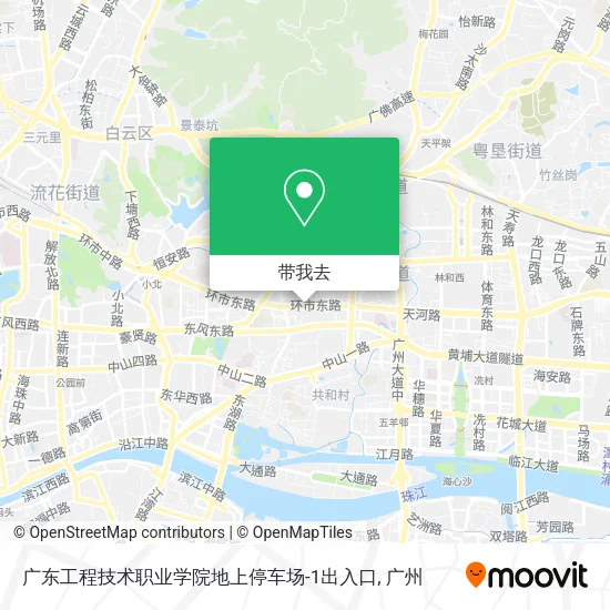 广东工程技术职业学院地上停车场-1出入口地图