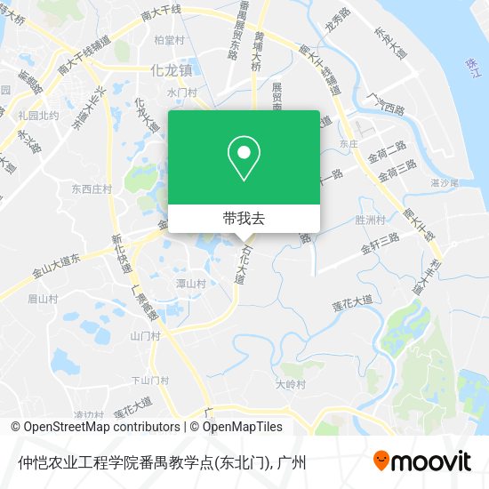 仲恺农业工程学院番禺教学点(东北门)地图