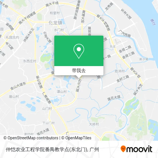 仲恺农业工程学院番禺教学点(东北门)地图