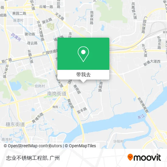 忠业不锈钢工程部地图