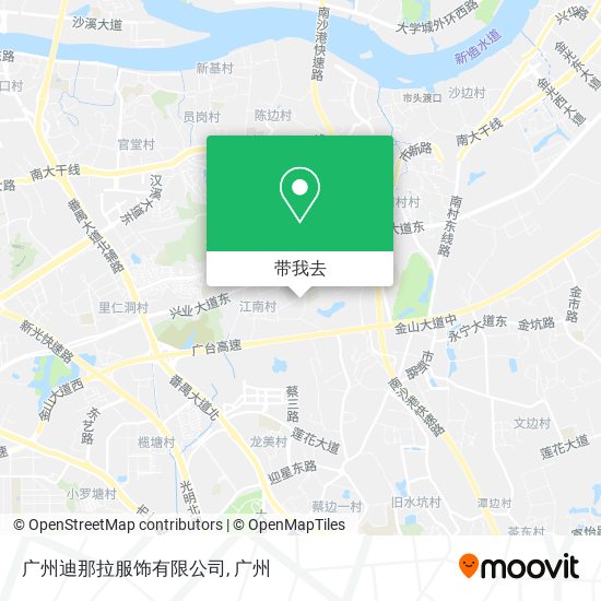 广州迪那拉服饰有限公司地图