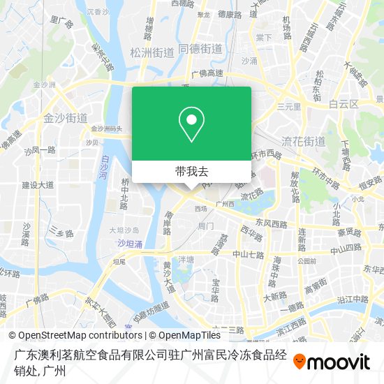 广东澳利茗航空食品有限公司驻广州富民冷冻食品经销处地图