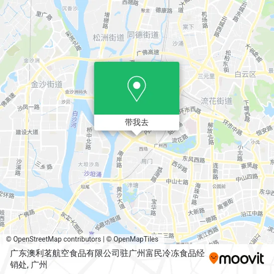 广东澳利茗航空食品有限公司驻广州富民冷冻食品经销处地图