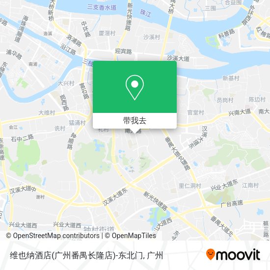维也纳酒店(广州番禺长隆店)-东北门地图