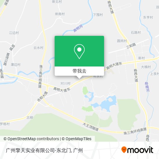 广州擎天实业有限公司-东北门地图