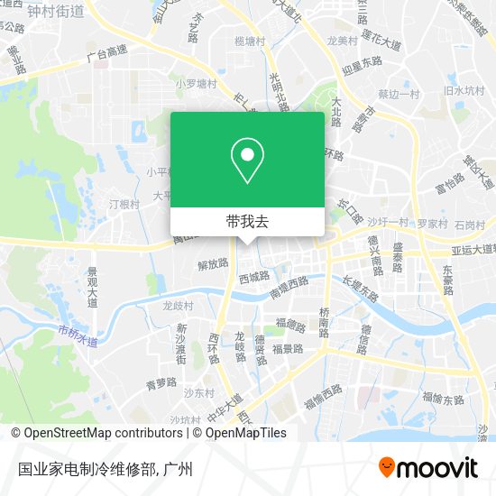 国业家电制冷维修部地图