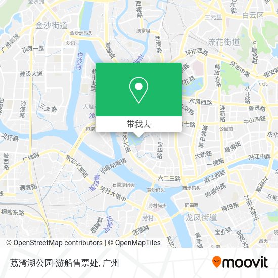 荔湾湖公园-游船售票处地图