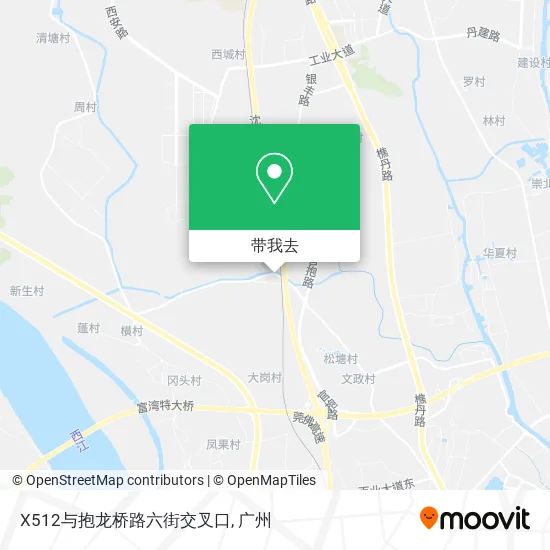 X512与抱龙桥路六街交叉口地图