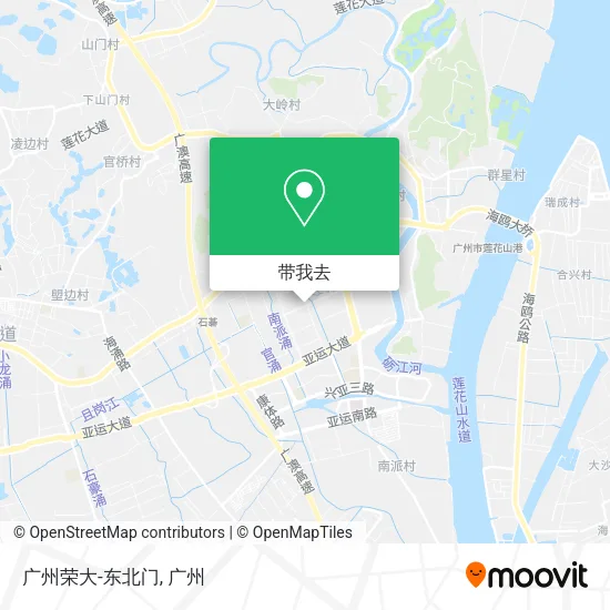 广州荣大-东北门地图