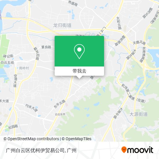 广州白云区优柯伊贸易公司地图