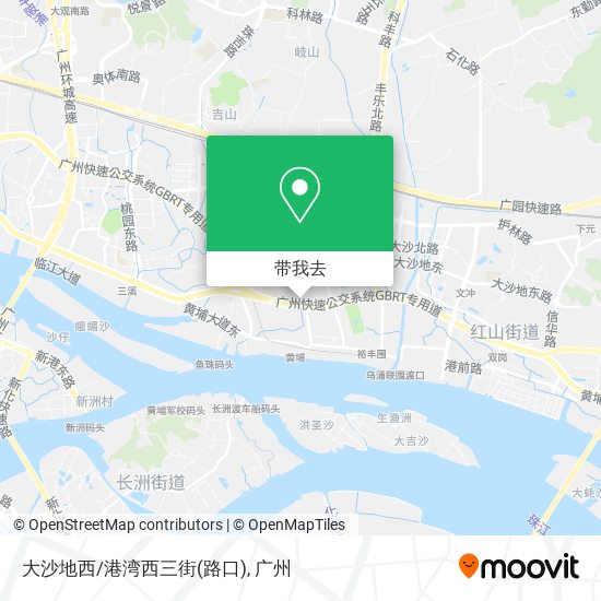 大沙地西/港湾西三街(路口)地图
