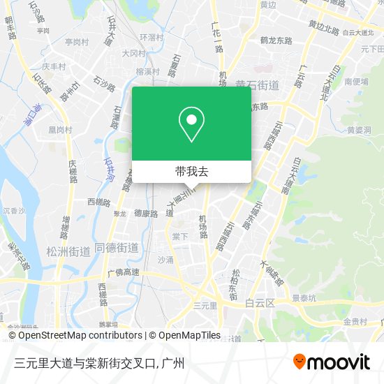 三元里大道与棠新街交叉口地图