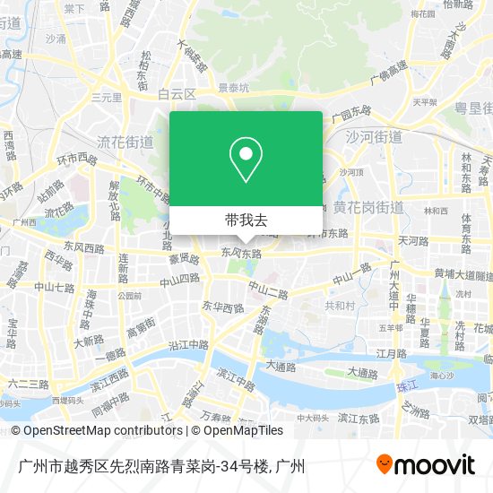 广州市越秀区先烈南路青菜岗-34号楼地图