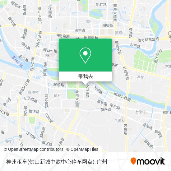 神州租车(佛山新城中欧中心停车网点)地图