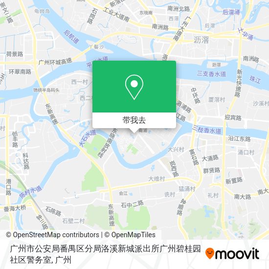 广州市公安局番禺区分局洛溪新城派出所广州碧桂园社区警务室地图