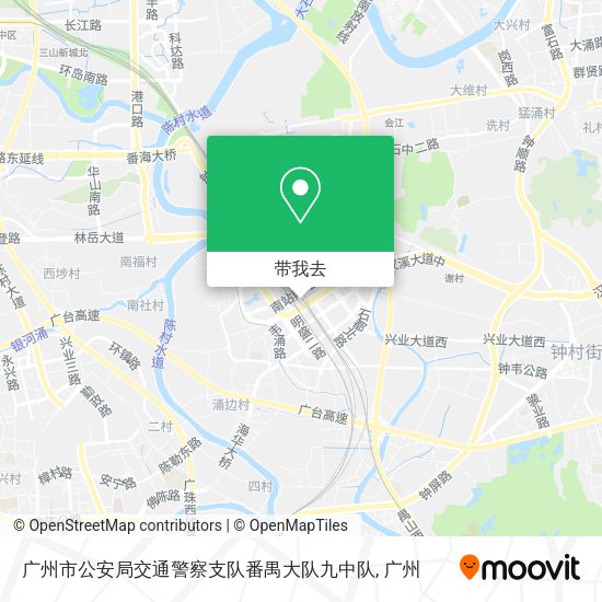 广州市公安局交通警察支队番禺大队九中队地图