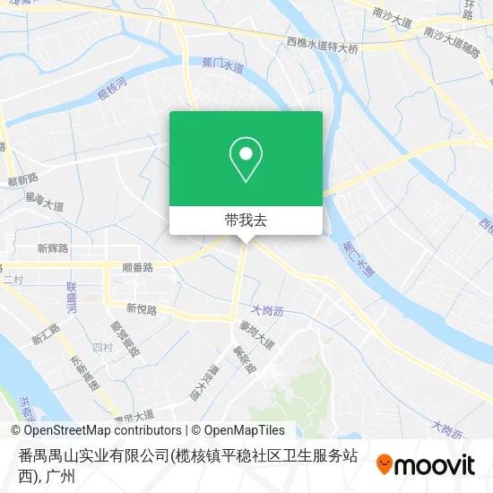 番禺禺山实业有限公司(榄核镇平稳社区卫生服务站西)地图