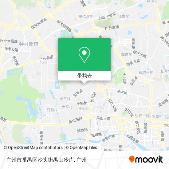 广州市番禺区沙头街禺山冷库地图