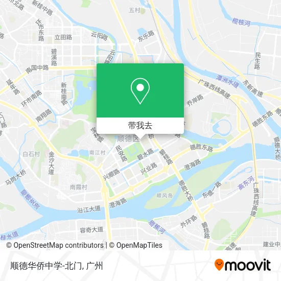 顺德华侨中学-北门地图