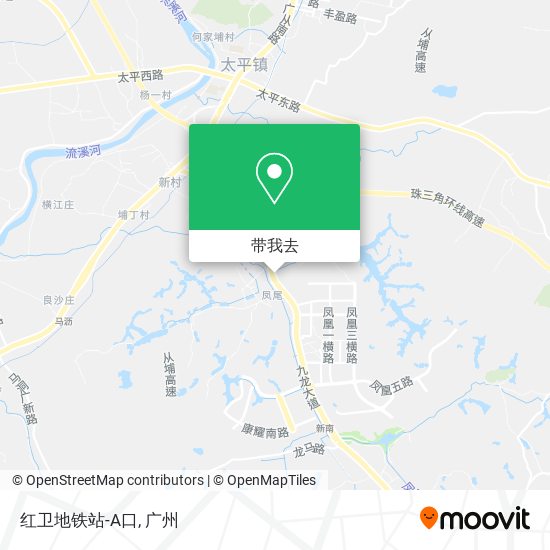 红卫地铁站-A口地图