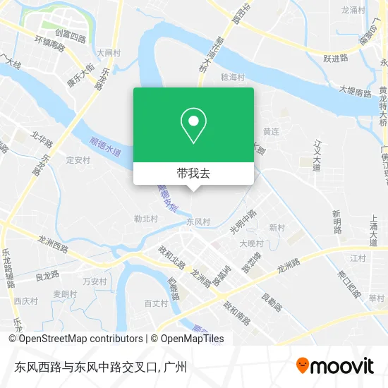 东风西路与东风中路交叉口地图