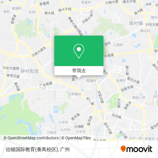 伯顿国际教育(番禺校区)地图