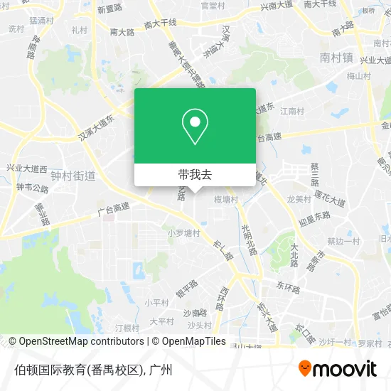 伯顿国际教育(番禺校区)地图