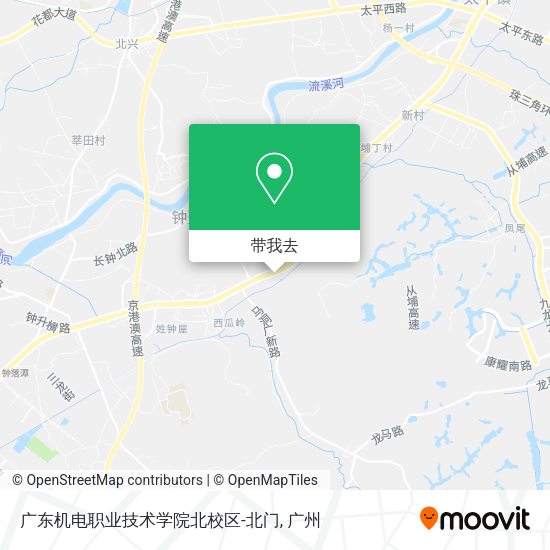 广东机电职业技术学院北校区-北门地图