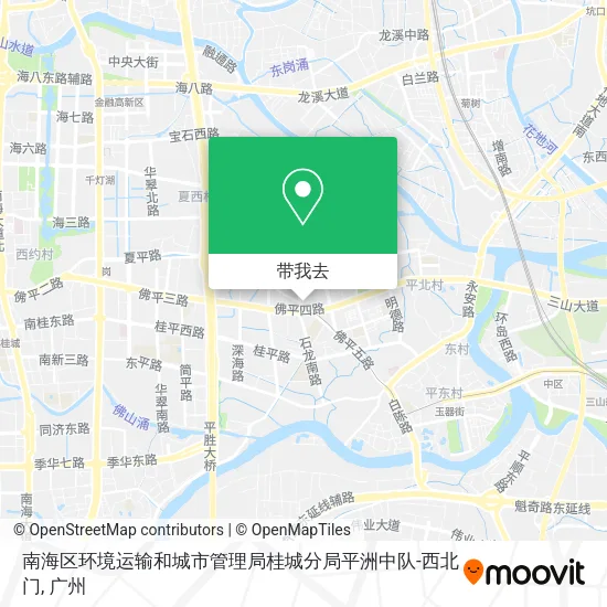 南海区环境运输和城市管理局桂城分局平洲中队-西北门地图