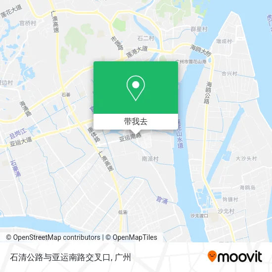 石清公路与亚运南路交叉口地图