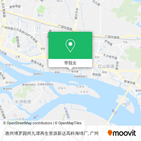 惠州博罗园州九谭再生资源新达高科海绵厂地图