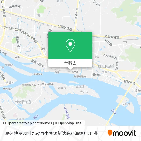 惠州博罗园州九谭再生资源新达高科海绵厂地图