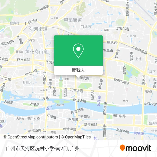 广州市天河区冼村小学-南2门地图