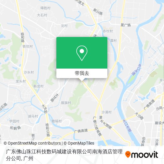 广东佛山珠江科技数码城建设有限公司南海酒店管理分公司地图