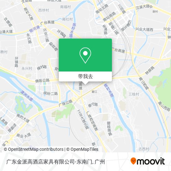 广东金派高酒店家具有限公司-东南门地图