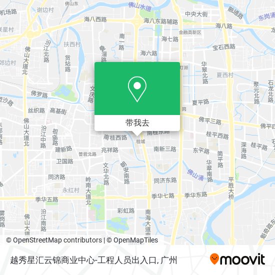 越秀星汇云锦商业中心-工程人员出入口地图