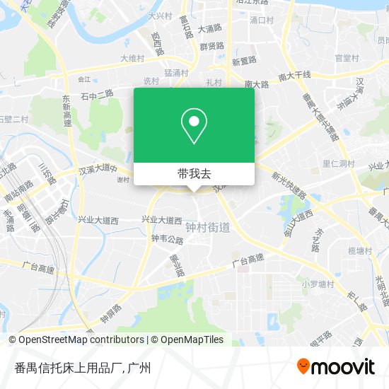 番禺信托床上用品厂地图