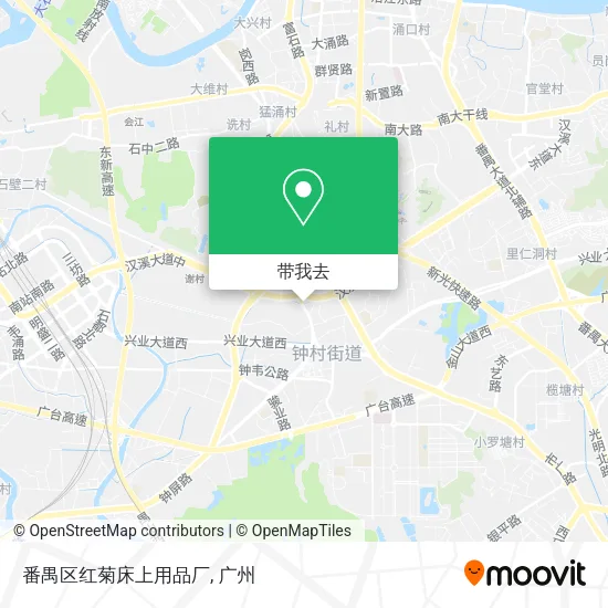 番禺区红菊床上用品厂地图