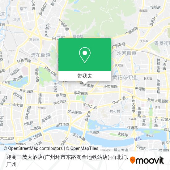 迎商三茂大酒店(广州环市东路淘金地铁站店)-西北门地图