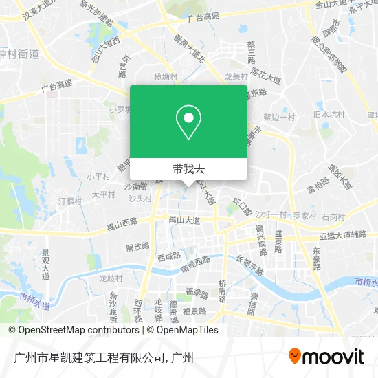 广州市星凯建筑工程有限公司地图