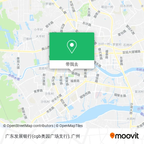 广东发展银行(cgb奥园广场支行)地图