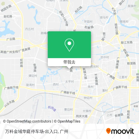 万科金域华庭停车场-出入口地图