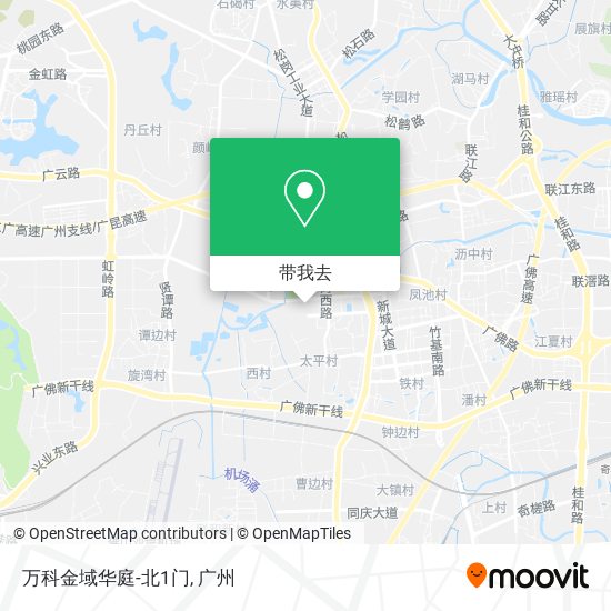 万科金域华庭-北1门地图