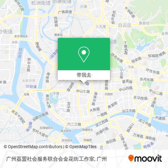 广州荔盟社会服务联合会金花街工作室地图