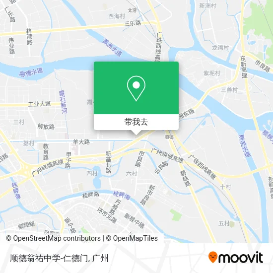 顺德翁祐中学-仁德门地图