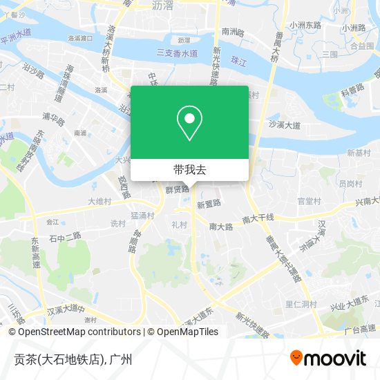 贡茶(大石地铁店)地图