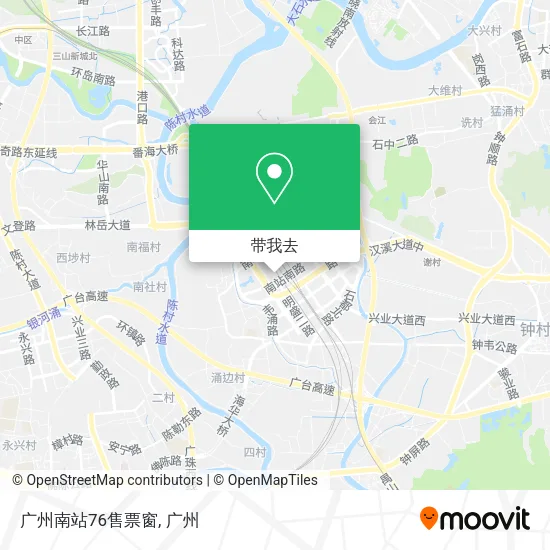 广州南站76售票窗地图