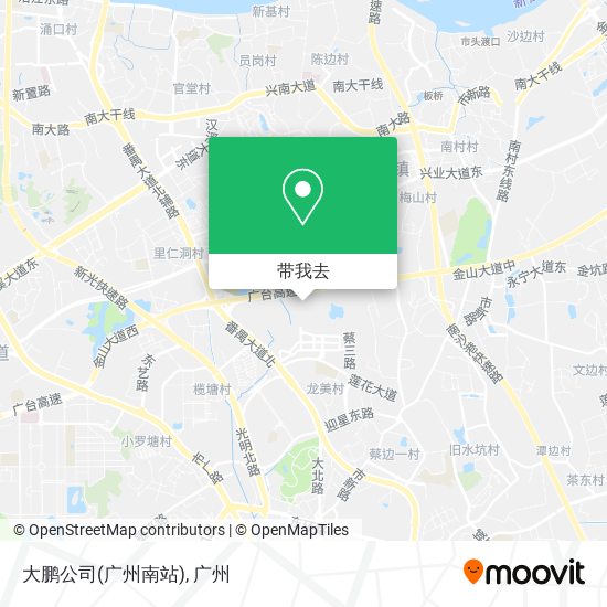 大鹏公司(广州南站)地图