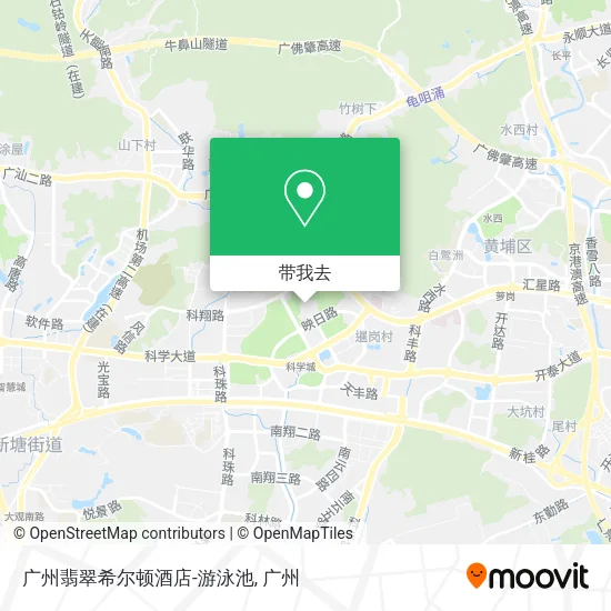 广州翡翠希尔顿酒店-游泳池地图