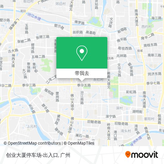 创业大厦停车场-出入口地图